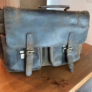 Buffalo leather men’s messenger bag